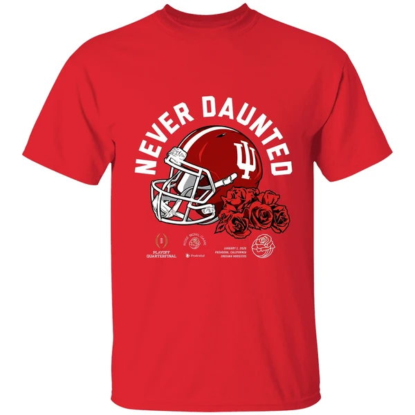 Never Daunted Indiana Hoosiers 2026 Rose Bowl Game Helmet Shirt - Image 7