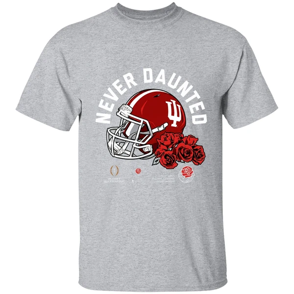 Never Daunted Indiana Hoosiers 2026 Rose Bowl Game Helmet Shirt - Image 9