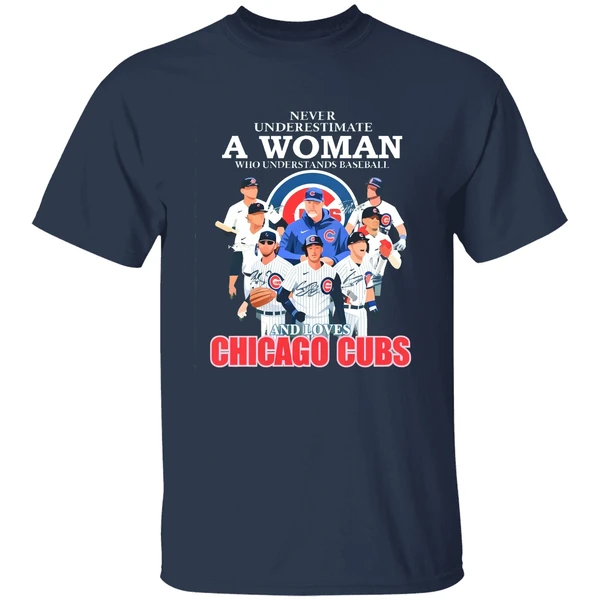 Never Underestimate A Woman Who Understands Baseball And Loves Chicago Cubs 2023 Shirt - Image 4