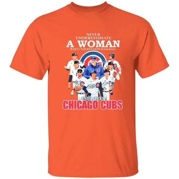 Never Underestimate A Woman Who Understands Baseball And Loves Chicago Cubs 2023 Shirt - Image 5