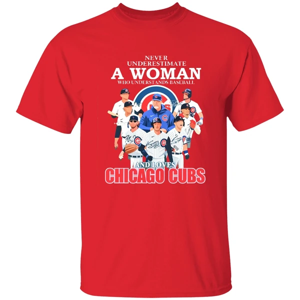 Never Underestimate A Woman Who Understands Baseball And Loves Chicago Cubs 2023 Shirt - Image 6