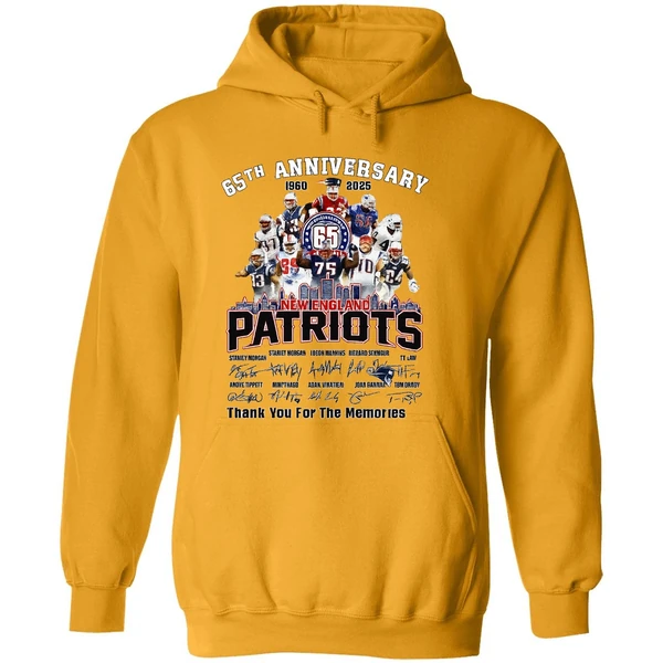 New England Patriots 65th Anniversary 1960 2025 Thank You For The Memories Hoodie