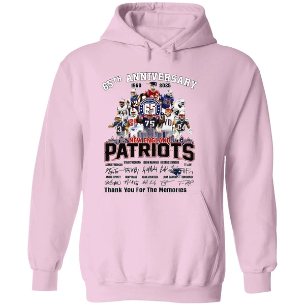 New England Patriots 65th Anniversary 1960 2025 Thank You For The Memories Hoodie - Image 5