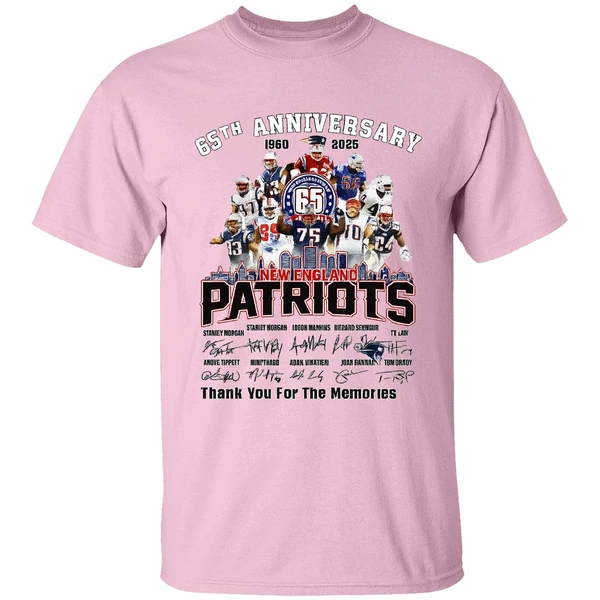 New England Patriots 65th Anniversary 1960 2025 Thank You For The Memories Shirt New England Patriots 65th Anniversary 1960 2025 Thank You For The Memories Shirt