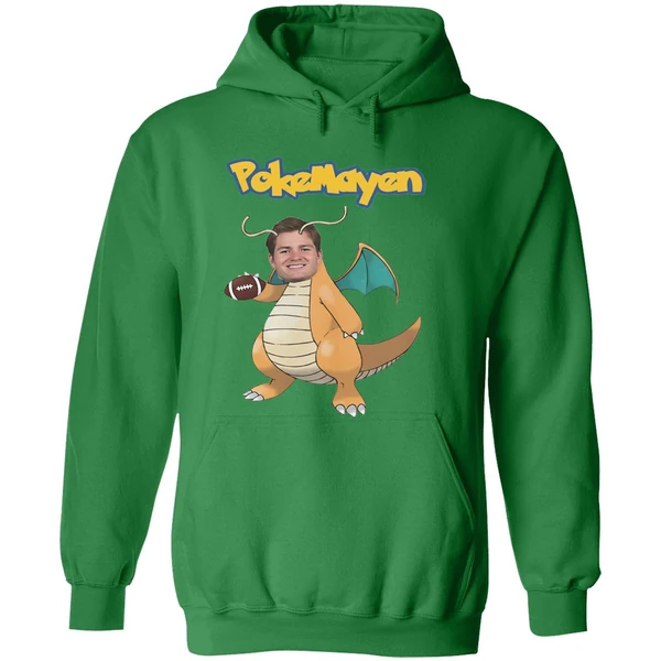 New England Patriots Drake Maye Pokemon Pokemayen Parody Hoodie - Image 2