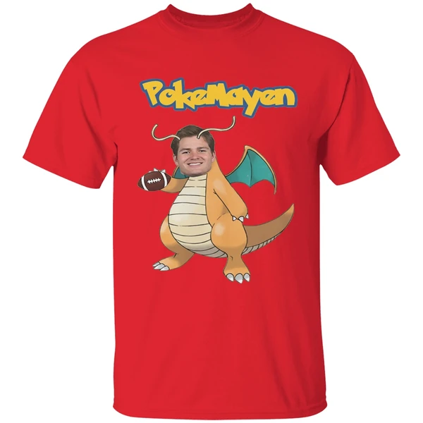 New England Patriots Drake Maye Pokemon Pokemayen Parody Shirt - Image 4