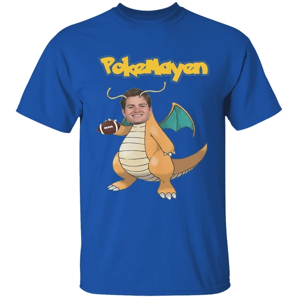 New England Patriots Drake Maye Pokemon Pokemayen Parody Shirt - Image 5