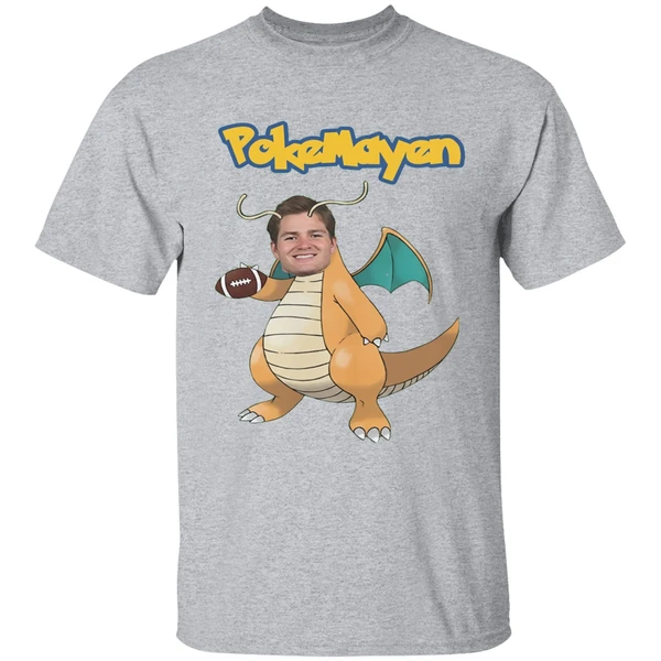 New England Patriots Drake Maye Pokemon Pokemayen Parody Shirt - Image 6
