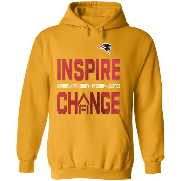 New England Patriots Inspire Change Opportunity Equity Freedom Justice Opportunity Hoodie