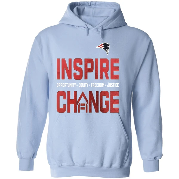 New England Patriots Inspire Change Opportunity Equity Freedom Justice Opportunity Hoodie - Image 4