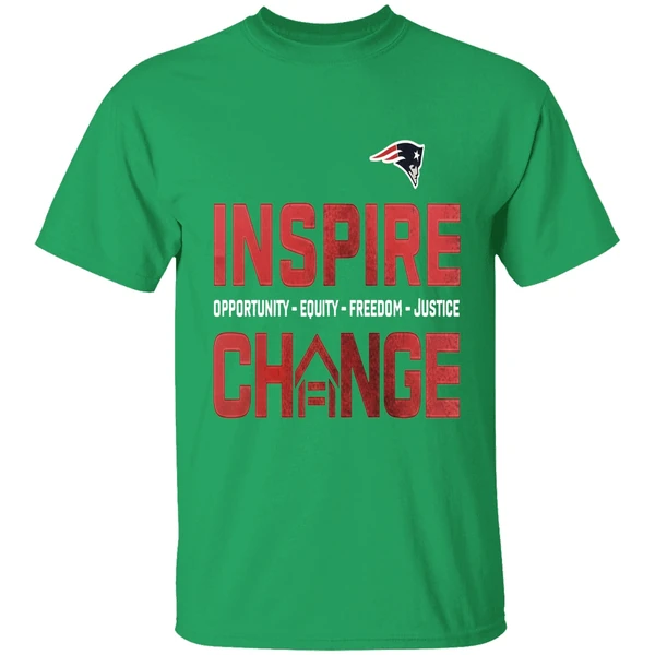 New England Patriots Inspire Change Opportunity Equity Freedom Justice Opportunity Shirt - Image 2
