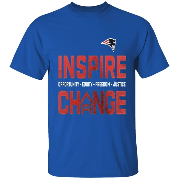 New England Patriots Inspire Change Opportunity Equity Freedom Justice Opportunity Shirt - Image 8