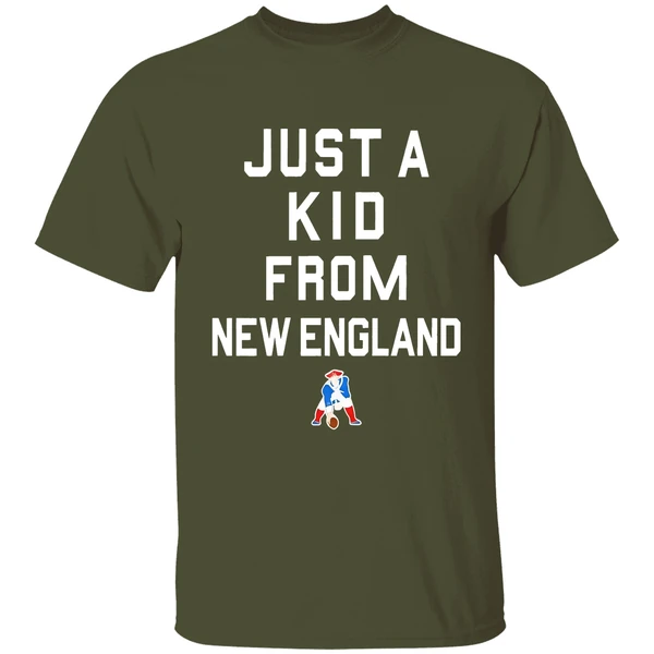 New England Patriots Just A Kid From New England Shirt - Image 4