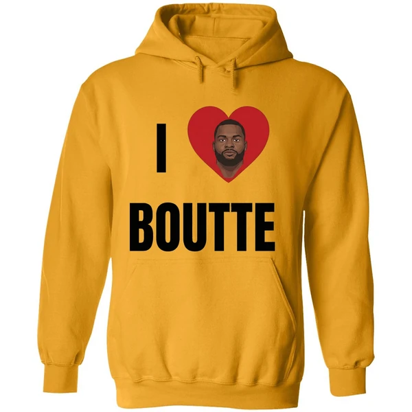 New England Patriots Kayshon Boutte I Love Boutte Portrait Hoodie