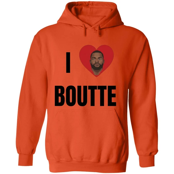 New England Patriots Kayshon Boutte I Love Boutte Portrait Hoodie - Image 6