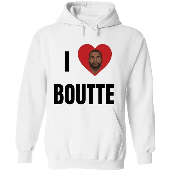 New England Patriots Kayshon Boutte I Love Boutte Portrait Hoodie - Image 8