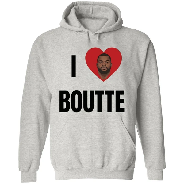 New England Patriots Kayshon Boutte I Love Boutte Portrait Hoodie - Image 9