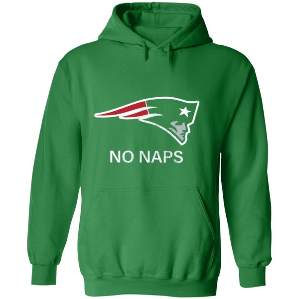 New England Patriots No Naps Logo Hoodie - Image 2
