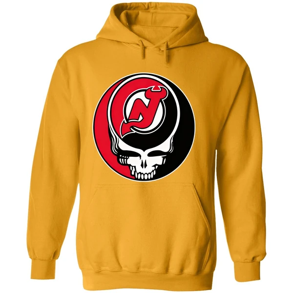 New Jersey Devils Grateful Dead Steal Your Face Hockey Nhl Hoodie