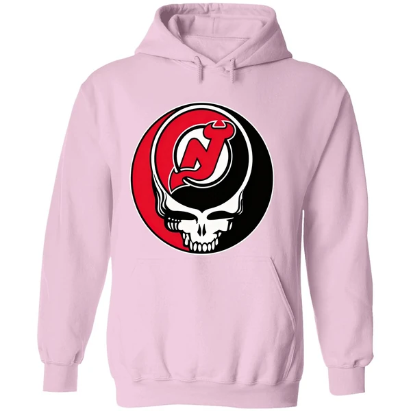 New Jersey Devils Grateful Dead Steal Your Face Hockey Nhl Hoodie - Image 5