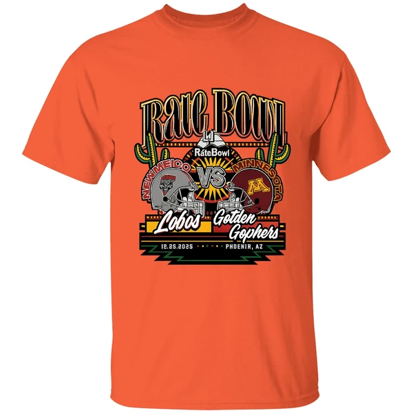 New Mexico Lobos Vs Minnesota Golden Gophers Rate Bowl 2025 Shirt - Image 3