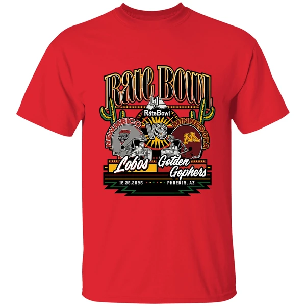 New Mexico Lobos Vs Minnesota Golden Gophers Rate Bowl 2025 Shirt - Image 4