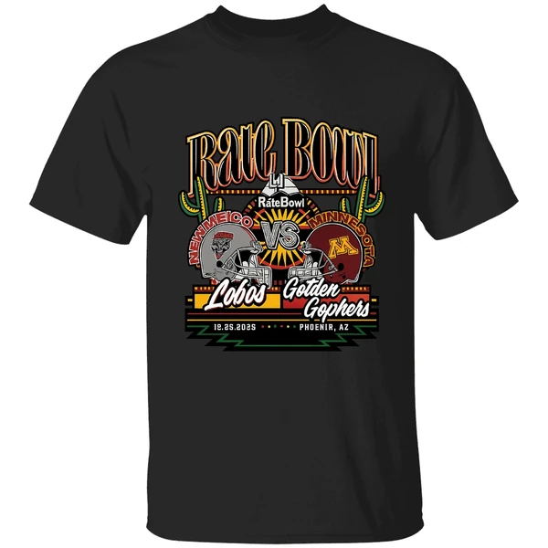 New Mexico Lobos Vs Minnesota Golden Gophers Rate Bowl 2025 Shirt - Image 7