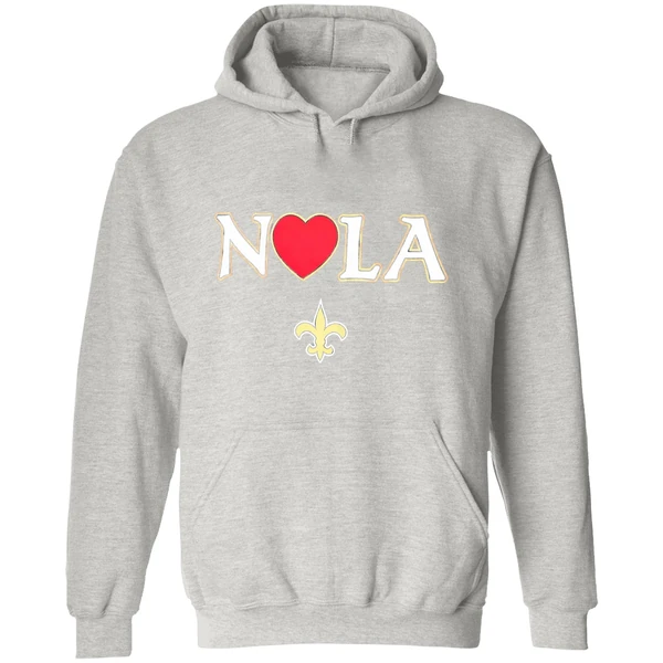 New Orleans Saints Heart Nola Hoodie - Image 9