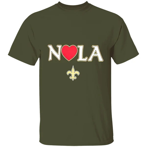 New Orleans Saints Heart Nola Shirt - Image 4