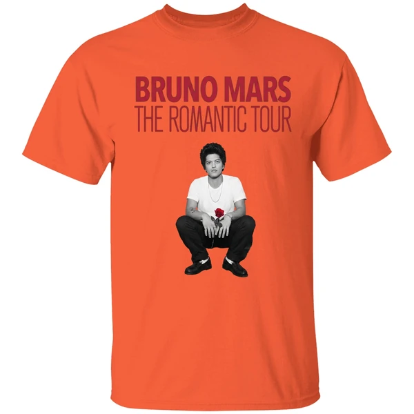new show added bruno mars the romantic tour shirt orange
