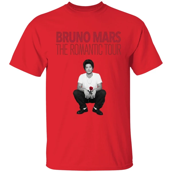 New Show Added Bruno Mars The Romantic Tour Shirt - Image 4