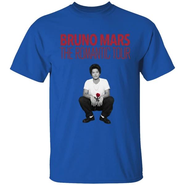 new show added bruno mars the romantic tour shirt royalblue