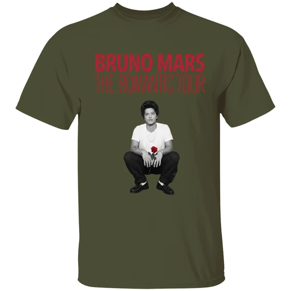 New Show Added Bruno Mars The Romantic Tour Shirt - Image 9