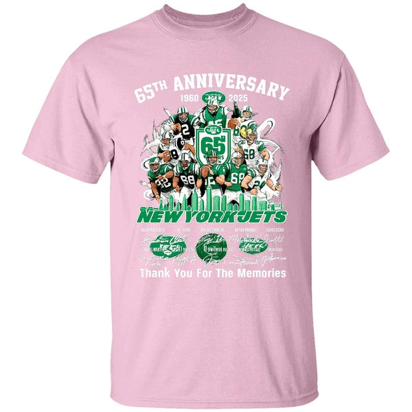New York Jets Thank You For The Memories 65th Anniversary 1960 2025 Shirt - Image 2