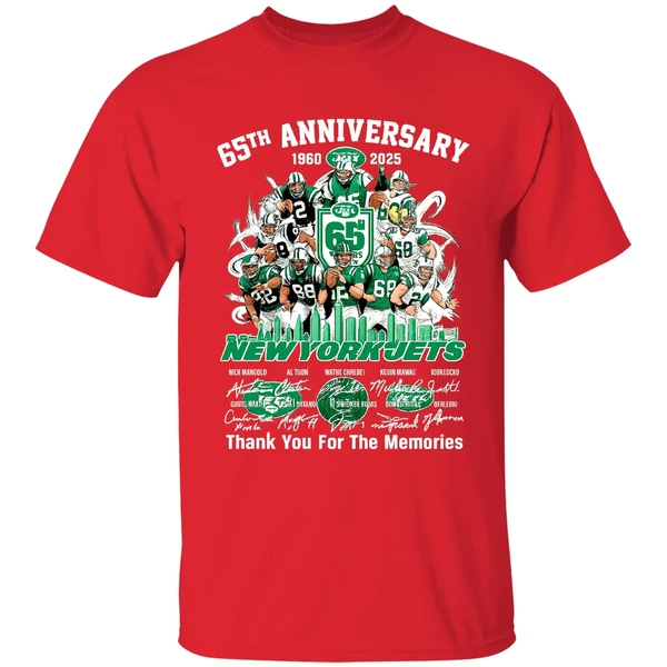 New York Jets Thank You For The Memories 65th Anniversary 1960 2025 Shirt - Image 6