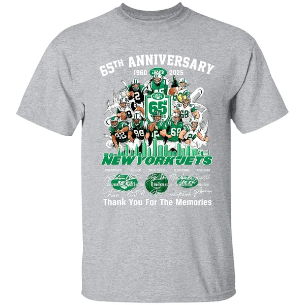 New York Jets Thank You For The Memories 65th Anniversary 1960 2025 Shirt - Image 8