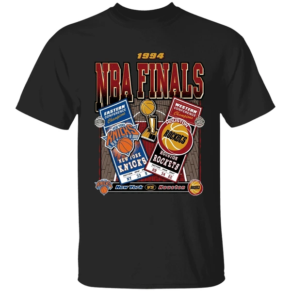 New York Knicks Vs Houston Rockets 1994 Nba Finals Dueling Shirt