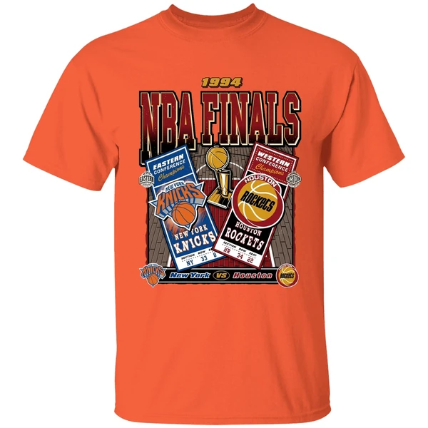 New York Knicks Vs Houston Rockets 1994 Nba Finals Dueling Shirt - Image 6
