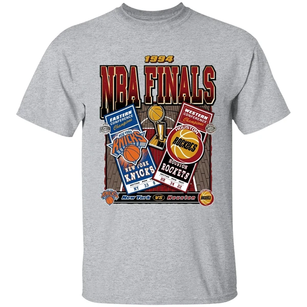 New York Knicks Vs Houston Rockets 1994 Nba Finals Dueling Shirt - Image 9
