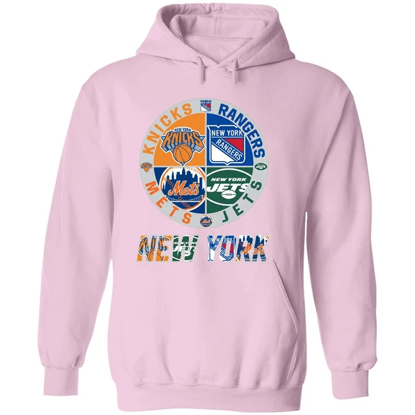 New York Mets Knicks Rangers Jets Sport Teams Hoodie - Image 5