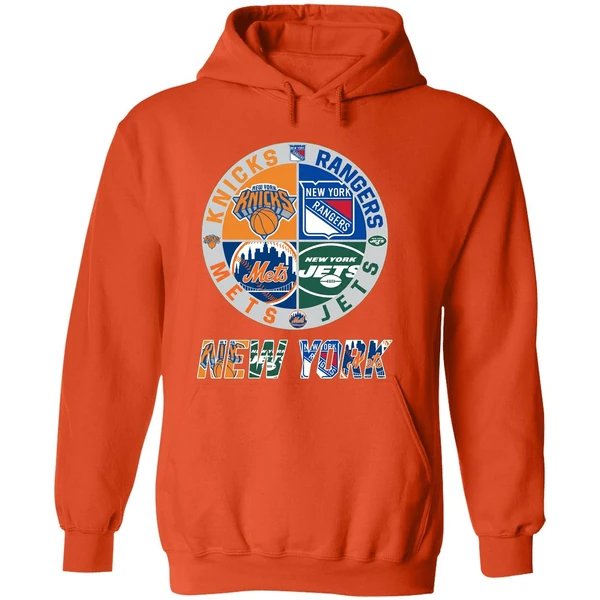 New York Mets Knicks Rangers Jets Sport Teams Hoodie - Image 6