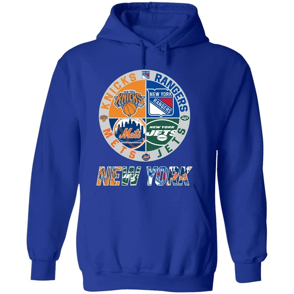 New York Mets Knicks Rangers Jets Sport Teams Hoodie - Image 7