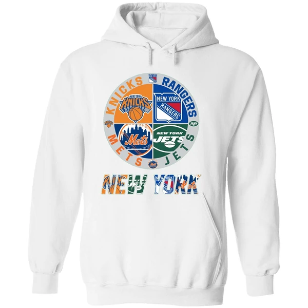 New York Mets Knicks Rangers Jets Sport Teams Hoodie - Image 8