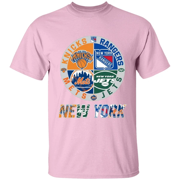 New York Mets Knicks Rangers Jets Sport Teams Shirt - Image 3