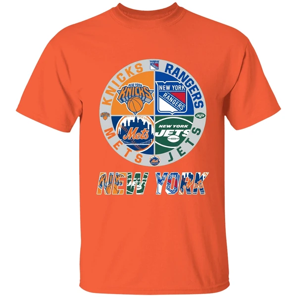 New York Mets Knicks Rangers Jets Sport Teams Shirt - Image 6