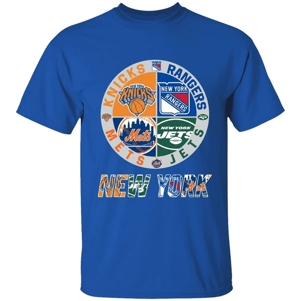 New York Mets Knicks Rangers Jets Sport Teams Shirt - Image 8