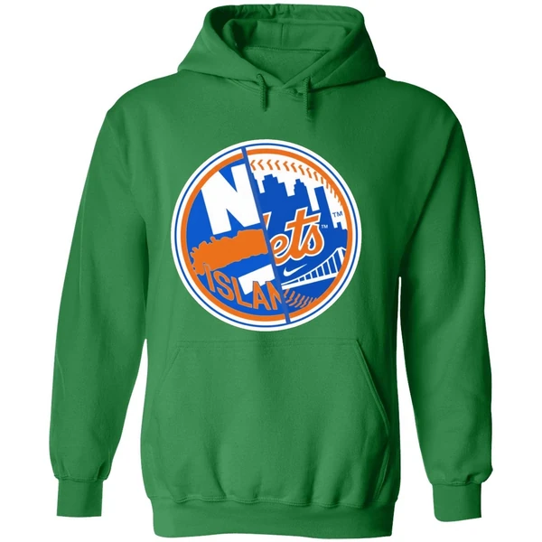 New York Mets New York Islanders Mashup Logo Hoodie - Image 2