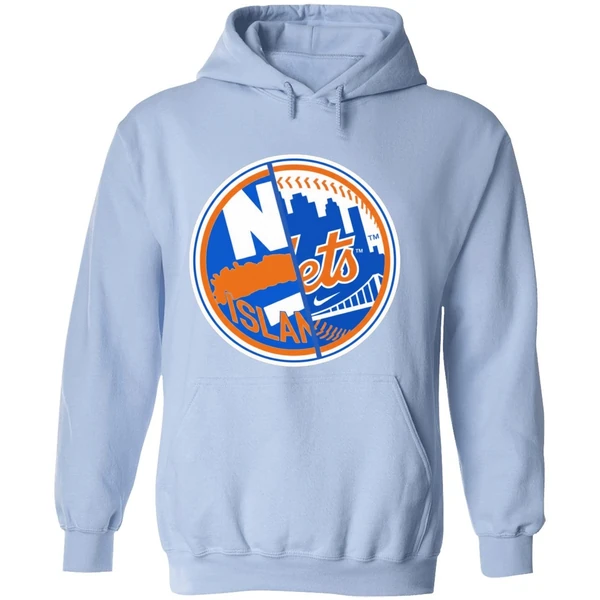 New York Mets New York Islanders Mashup Logo Hoodie - Image 4