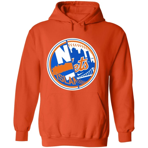 New York Mets New York Islanders Mashup Logo Hoodie - Image 6