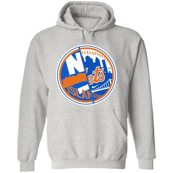 New York Mets New York Islanders Mashup Logo Hoodie - Image 9